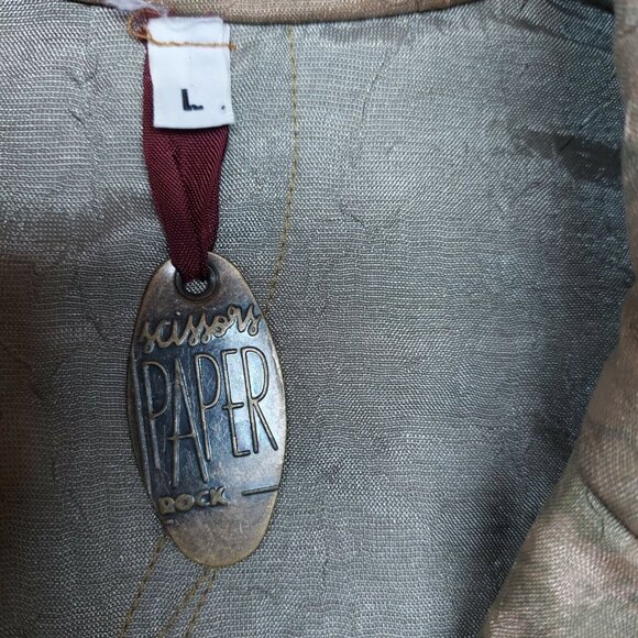 Scissors Paper Rock Art-Wear Large Loose Collar Two-Button Outerwear Blazer USA - Picture 8 of 11